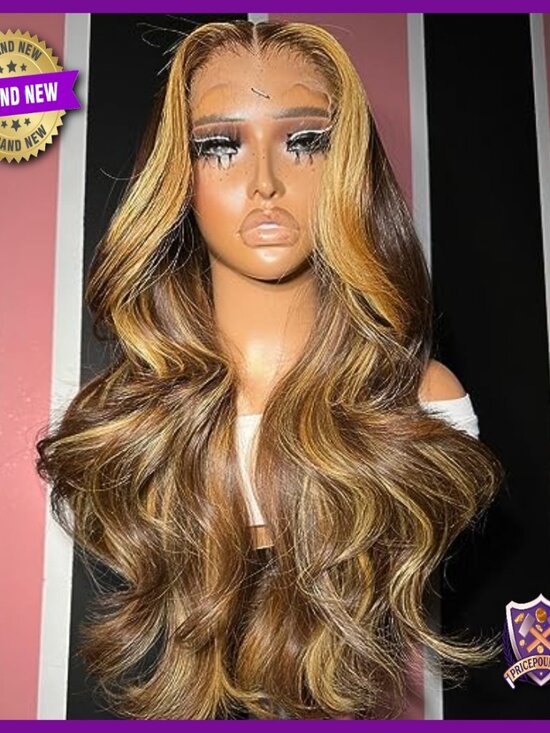 24 Inch Human Hair Lace Front Wig 150% Density Pre Plucked Hairline main image 4